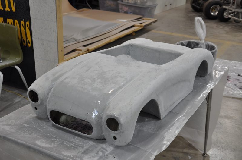 The fiberglass was coated with thickened WEST SYSTEM Epoxy and 503 Gray Pigment.