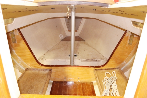The cabin of the J22 fully reassembled, completing this portion of the Hog Tide project.