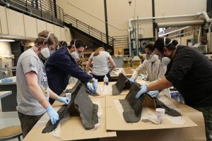 Students build carbon fiber panels