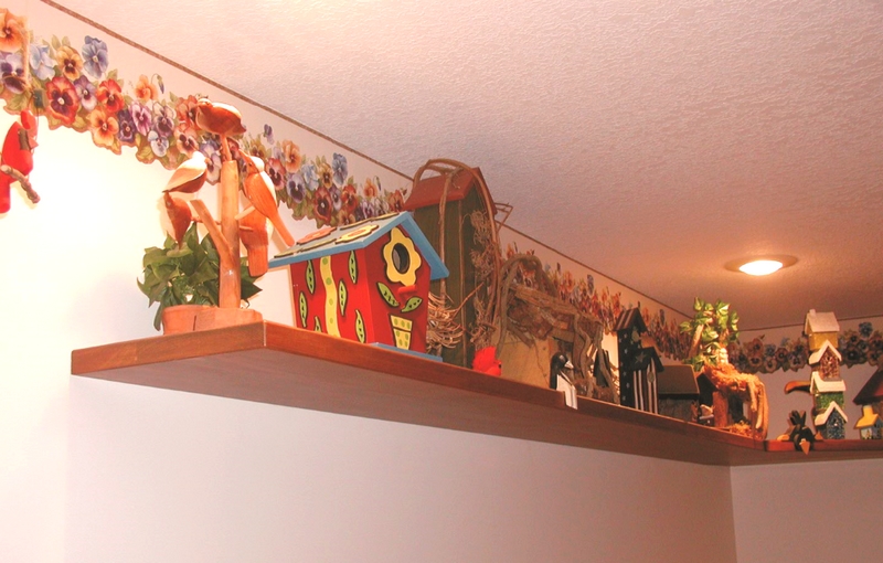 The floating shelf installed in Brian's sister's house.