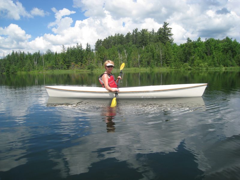 Mary aboard her 12.3 kayak