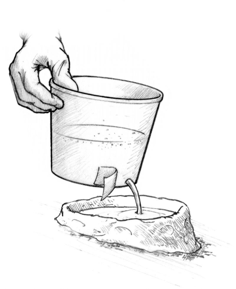 pouring an air-free transducer base when installing a depth sounder