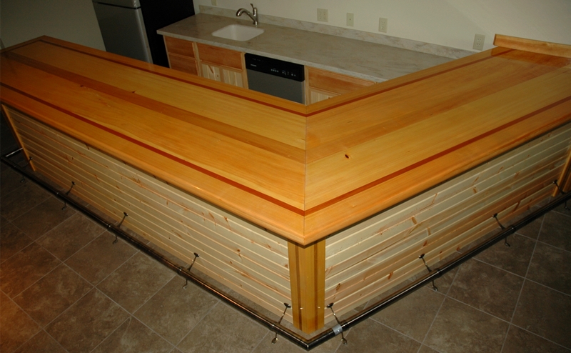 custom bar top laminated with 207 Special Clear Hardener