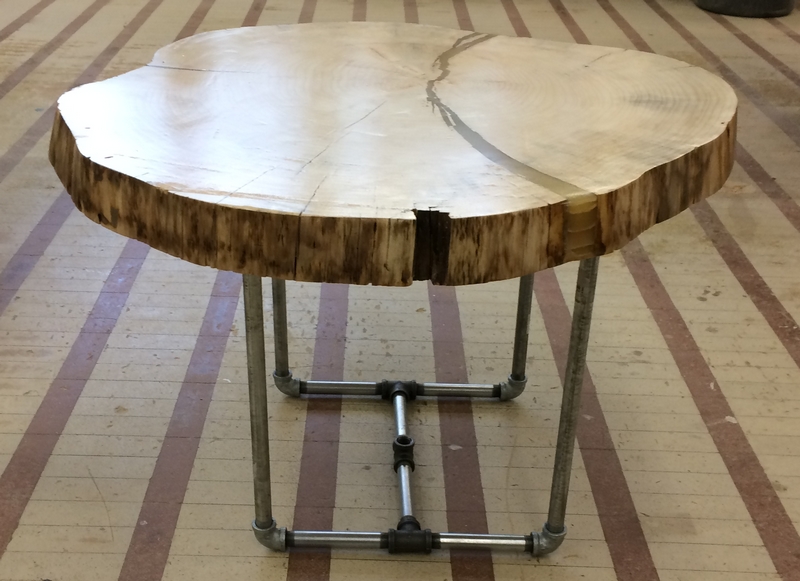 A live edge table by George Zilich of Ohio.