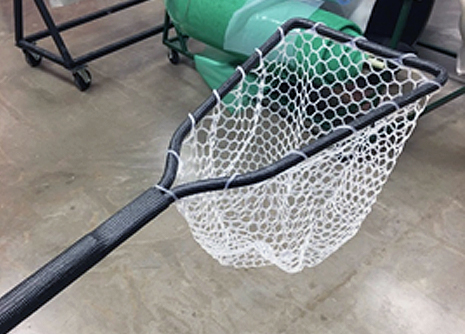 Carbon fiber composite materials landing net - senior design project.