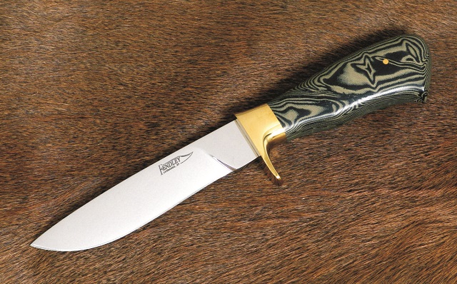 laminated denim knife handle