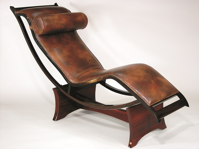 This lounge chair is a piece of handcrafted furniture by Michael Fitzpatrick