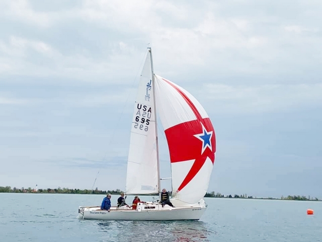 THIS LITTLE PIGGY racing on Tawas Bay, Michigan