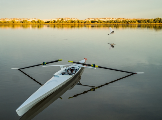 Bob Cole's rowing shell