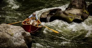 Obsession fulfilling its purpose, charging down the rapids.